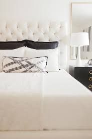 White Tufted Headboard With Black