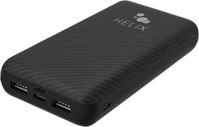 Helix TurboVolt+ 20,000 mAh Power Bank with USB-A & USB-C Ports - Black  Price and Features