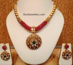 antique gold necklace set indian