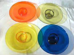 Orange Yellow Snack Plates