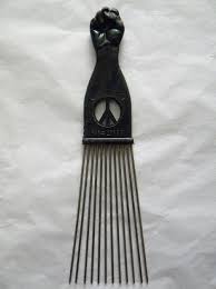 As far as i'm aware, afros are the only black hairdos in which it's possible to keep a comb in it, and afro picks are the only kinds of combs that you'll find in that hair. Vintage 60 S Afro Pick Black Power Peace Sign 20 50 Black Power Black Inspiration My Black Is Beautiful