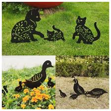 Animal Family Garden Stakes Outdoor