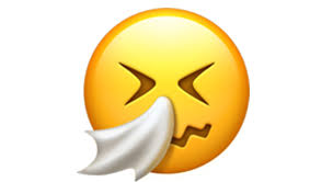 the sneezing face emoji mean