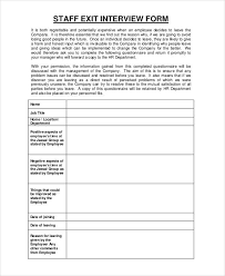 Exit Interview Form 9 Free Pdf Word Documents Download