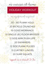 no excuses at home holiday workout
