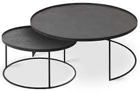 Extra Large Low Round Tray Table Set