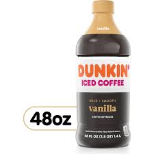 dunkin vanilla iced coffee bottle 48