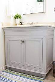 diy perfectly painted bathroom cabinets