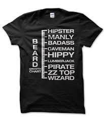 Beard Growth Chart Unisex Tee Hipster Manly Badass Caveman Hippy Lujmberjack Pirate Zz Top Wizard T Shirt