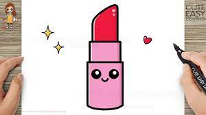 how to draw a cute lipstick for kids