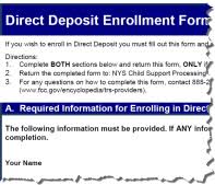 Any parent or guardian of at least one child under send payments only to this address: Nys Dcss Direct Deposit
