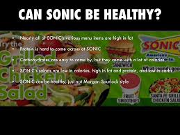 Sonic Menu Calories