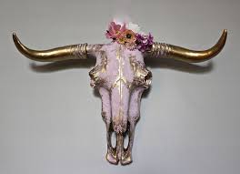 Bull Skull Faux Taxidermy Cow Head Wall