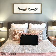 rose gold and gray girls bedroom