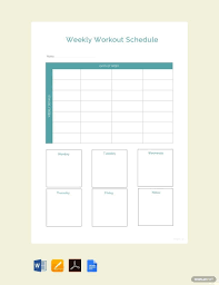 free workout schedule template