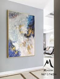 Original Painting Abstract Large Blue