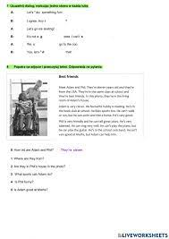 English class A1 test unit 5 interactive worksheet