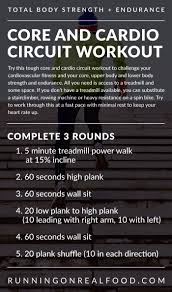 core and cardio circuit workout for