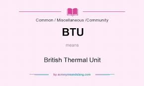 Btu British Thermal Unit In Computing It By
