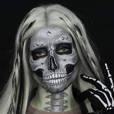 heavy metal skull halloween makeup