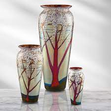Large Hand Blown Glass Vase Old