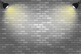Brick Wall With Spot Lights Background