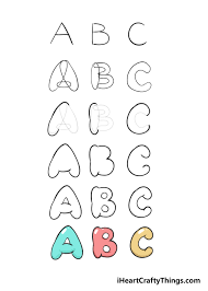 bubble letters drawing how to draw