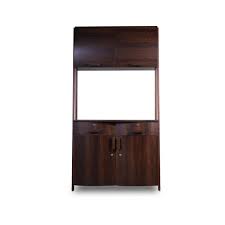 Double Door Bar Cabinet With Wall Unit