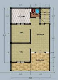 Desain dan denah rumah minimalis 2 lantai type 36 sketsa. 51 Denah Rumah Minimalis Sederhana Ukuran 6x10