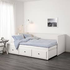 Uniquement cadre de lit + sommier: Hemnes Lit Banquette 2 Places Structure Blanc 80x200 Cm Ikea