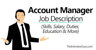 Account Manager Job Description Skills