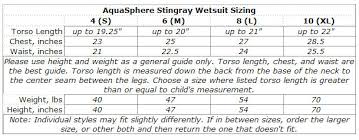 Top Of Page Bare Wetsuits Size Chart For Junior Combo
