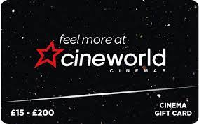 cineworld gift card from 15