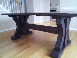 That Pine Trestle Table Stained Dark