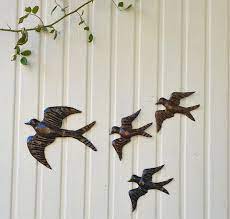 Metal Swallows Garden Ornament