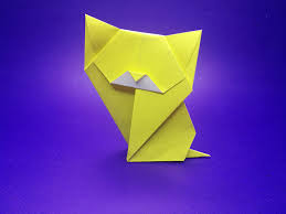 Our next step is the origami cat, we'll be helping you make a sitting origami cat this time. Origami Sitting Cat Instructions And Diagram