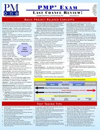 Pmp Exam Last Chance Review Pmp Quick Reference Poster