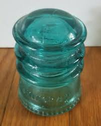 Aqua Teal Blue Glass Insulator