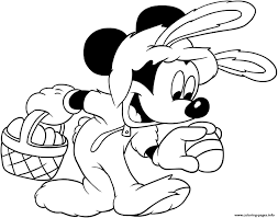Mickey mouse is a cartoon character who has become an icon for the walt disney company. Mickey Mouse Bunny Easter Coloring Pages Printable