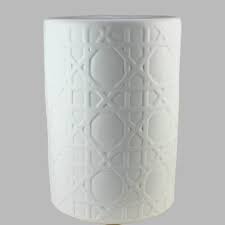 white ceramic stool side table