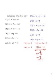 Solutions Pg 256 257 17 4x 3y 24