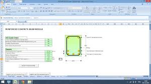 beam design excel sheets free