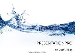 Liquid Water Powerpoint Template Background In Nature