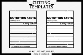 blank nutrition facts nutrition facts