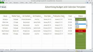 Advertising Calendar And Budget Template Organize Your Advertising