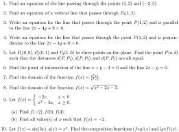 Find An Equation Of The Line Passing