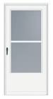 2-inch W 200 Series Triple Track White Screen Door with Black Hardware EMCO