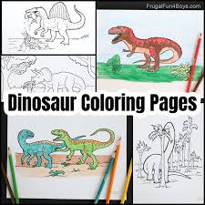 five awesome dinosaur coloring pages