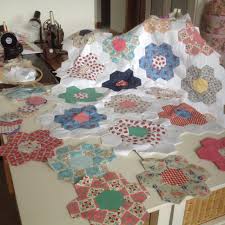 grandmother s flower garden quilt in