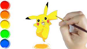 VẼ PIKACHU ❤️ϞϞ(๑⚈ ․̫ ⚈๑)∩❤️ BÉ TẬP VẼ & TÔ MÀU VỚI BÚT CHÌ ✏️ BÚT LÔNG &  MÀU NƯỚC 🎨 Draw Pikachu | tô màu pokemon